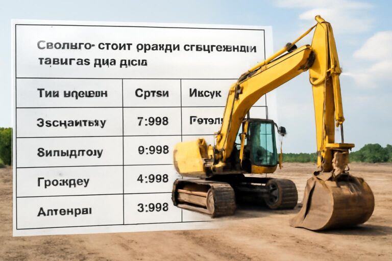 Сколько стоит аренда спецтехники: таблица цен 2025